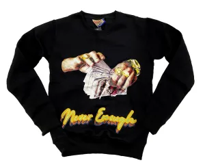Retro Label Never Enough Crewneck (Retro 1 Bio Hack)