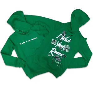 RETRO LABEL Wish You Roses HOODIE (RETRO 1 Lucky Green)