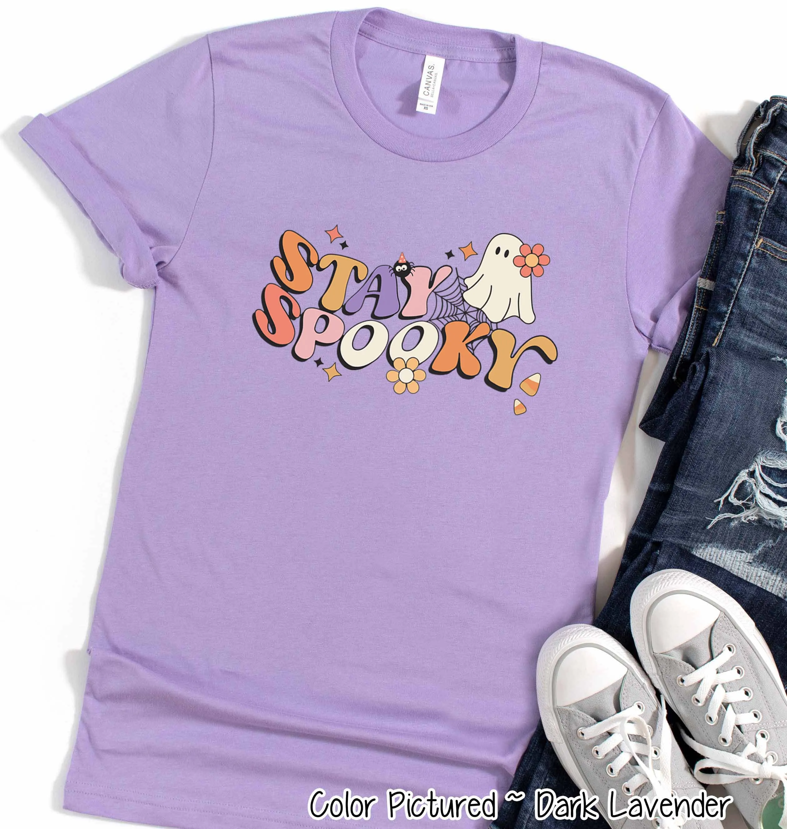 Retro Stay Spooky Halloween Tee