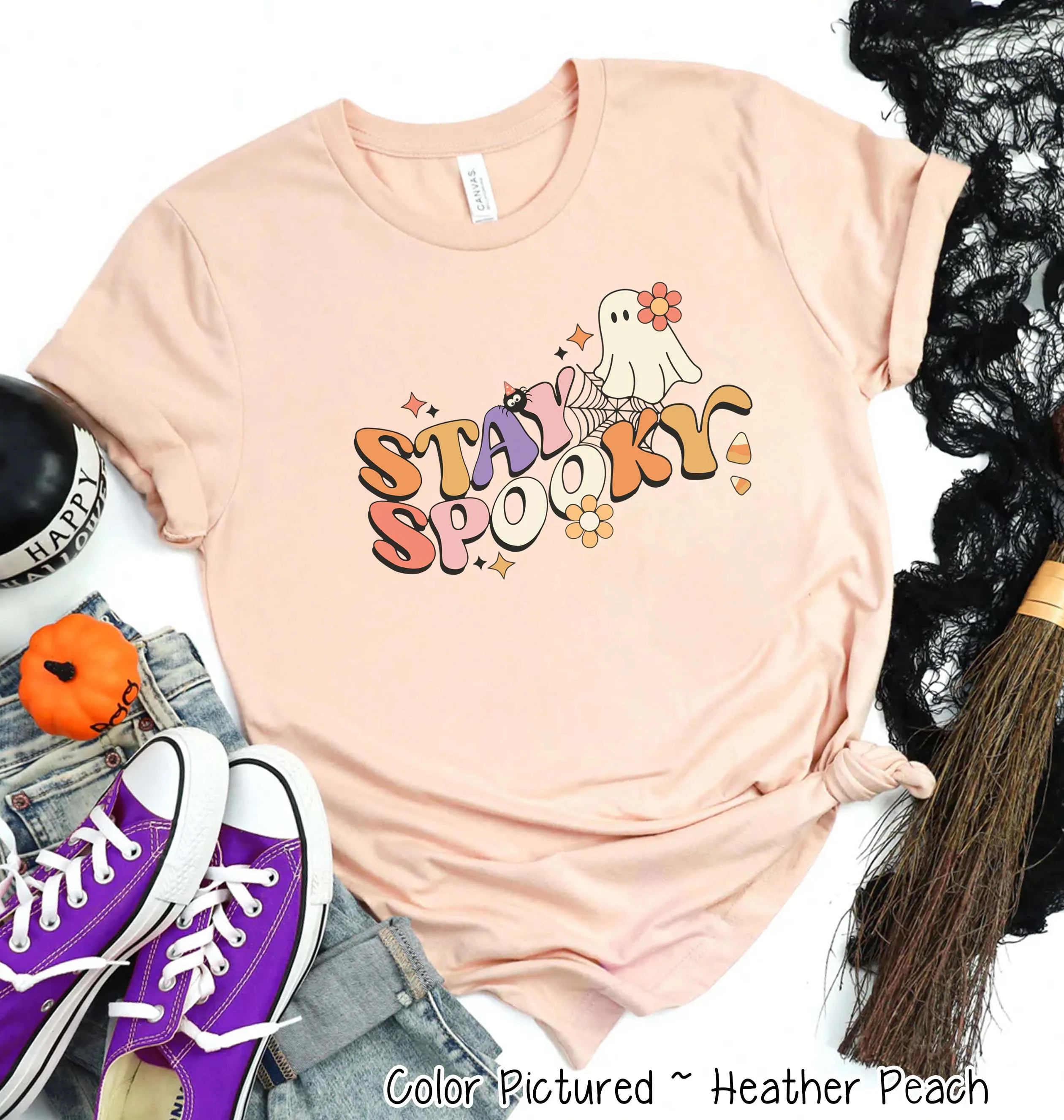 Retro Stay Spooky Halloween Tee