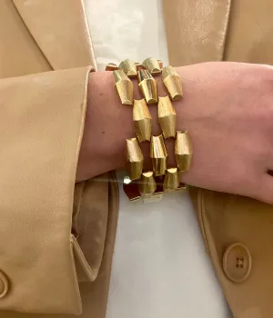 Retro Wide Bracelet, 14k