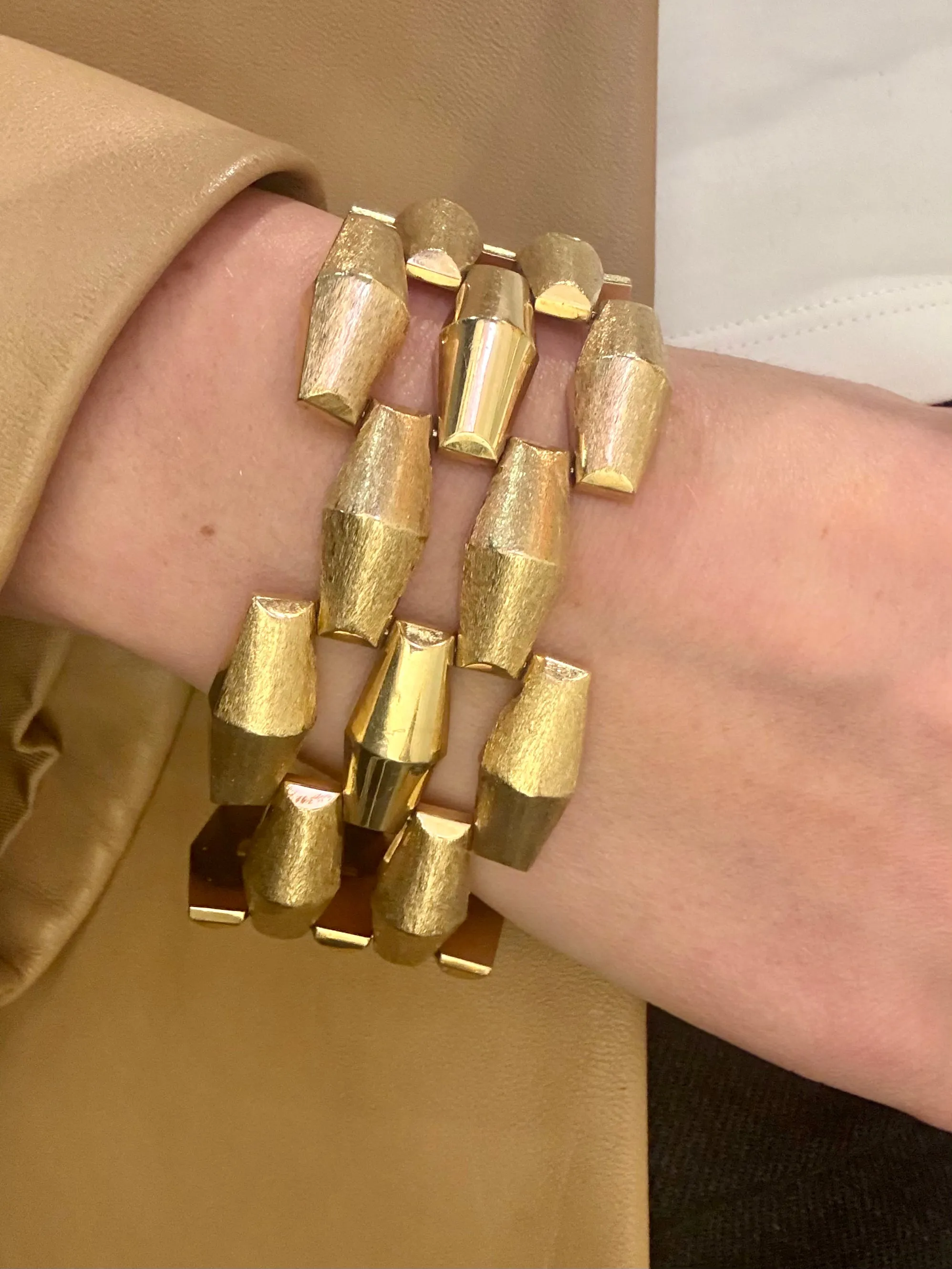 Retro Wide Bracelet, 14k