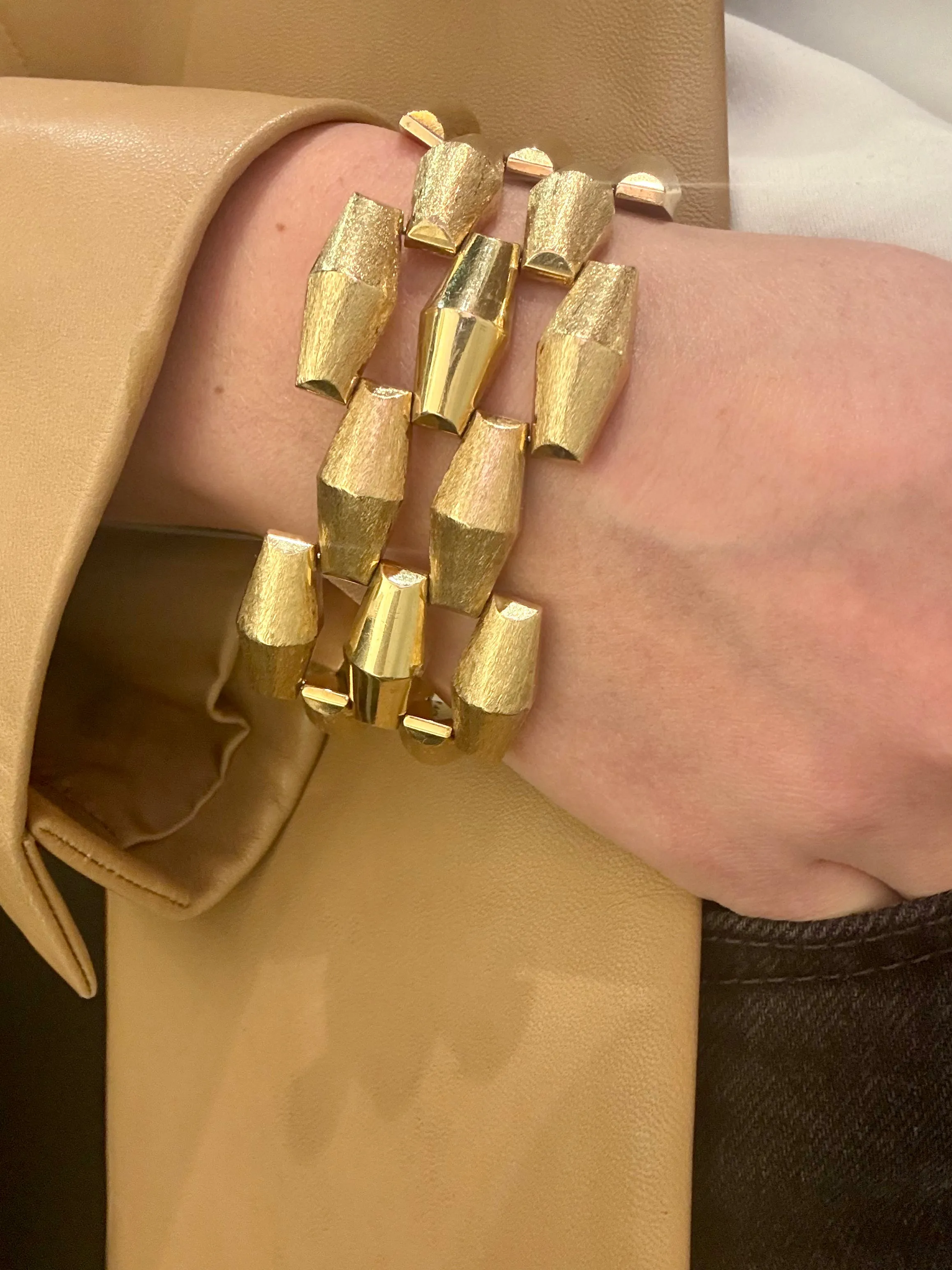 Retro Wide Bracelet, 14k