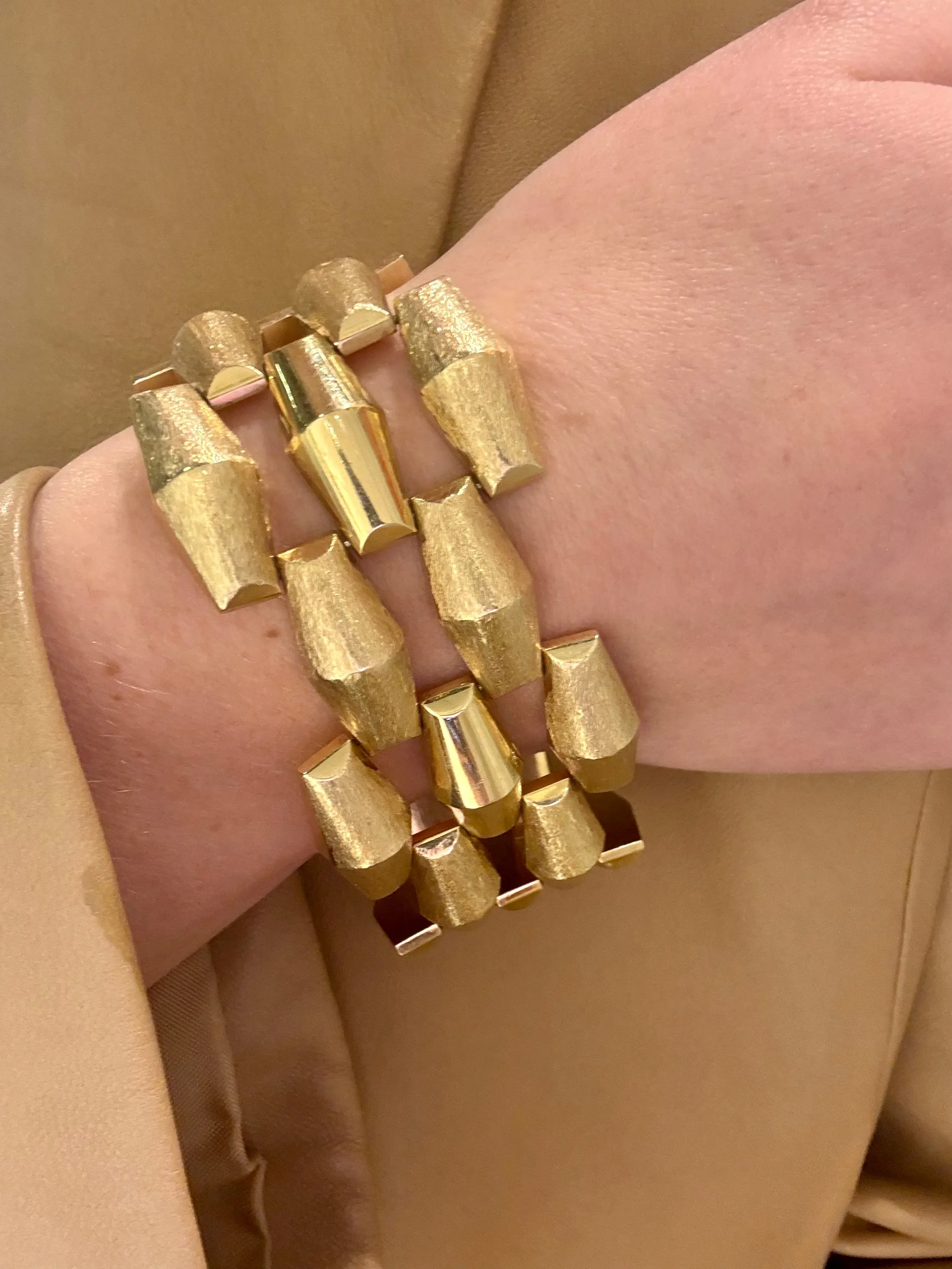 Retro Wide Bracelet, 14k
