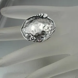 Ring 925 Sterling Silver  size 7.5,8 Handmade Artistic Hadar Designers (H) LAST