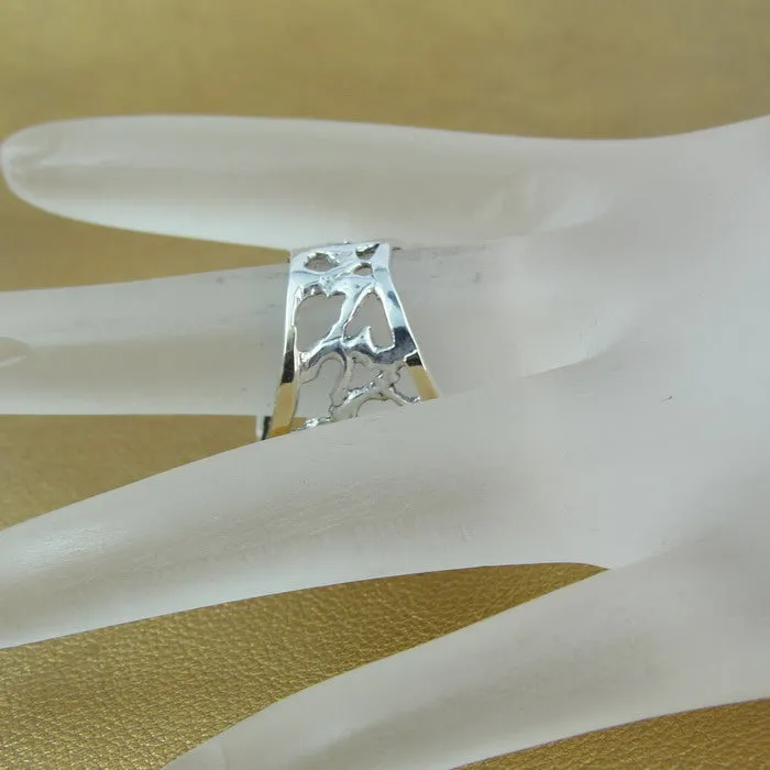 Ring 9k Yellow Gold 925 6.5,7,8,9,10 Silver Filigree Hadar Designers (Si) y