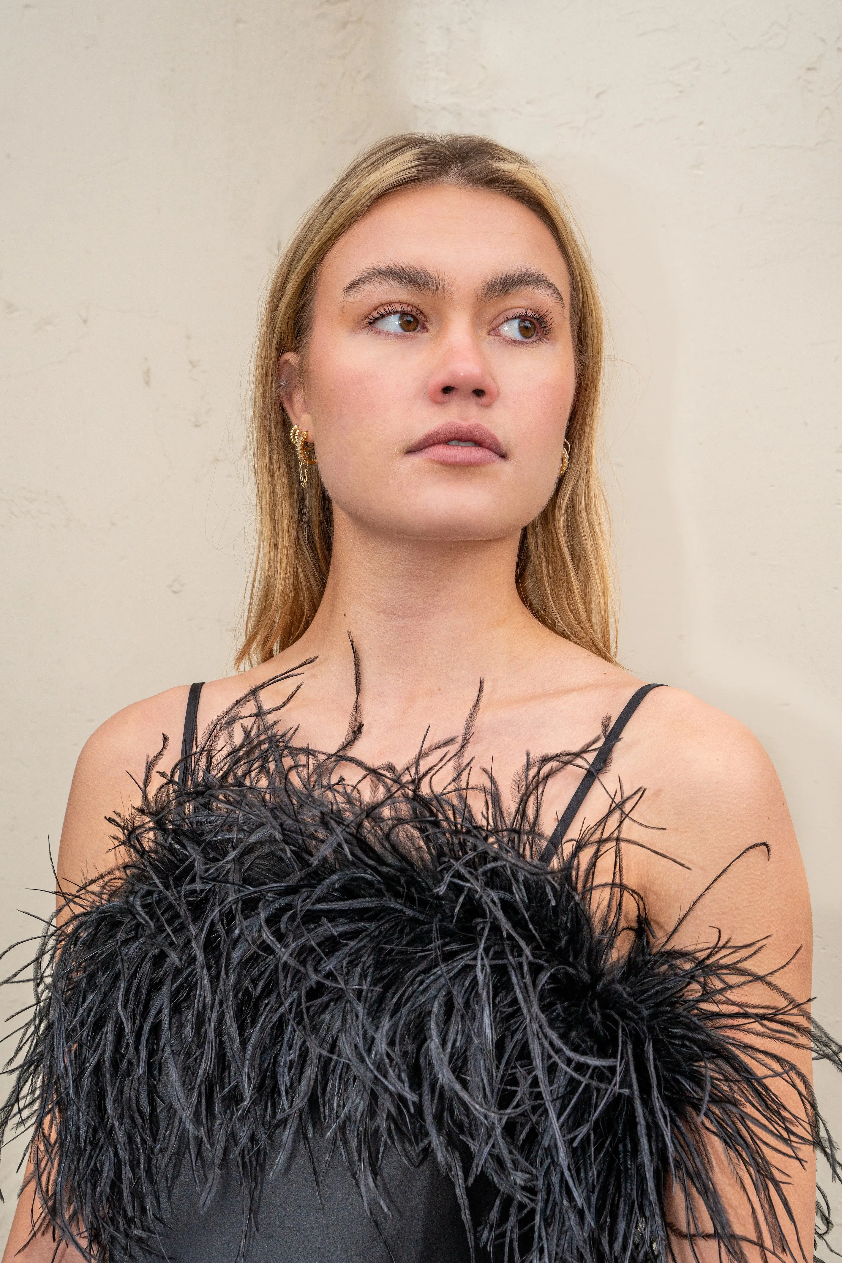 ROMA SILK FEATHER DRESS