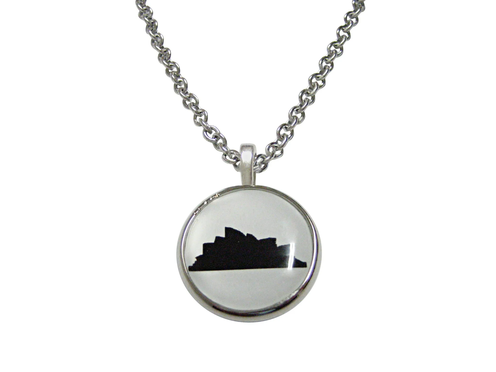 Round Sydney Australia Iconic Opera House Pendant Necklace