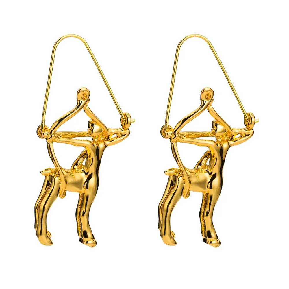 Sagittarius artistic earrings (The Archer)