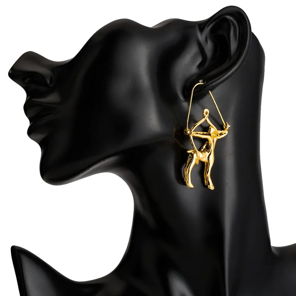 Sagittarius artistic earrings (The Archer)