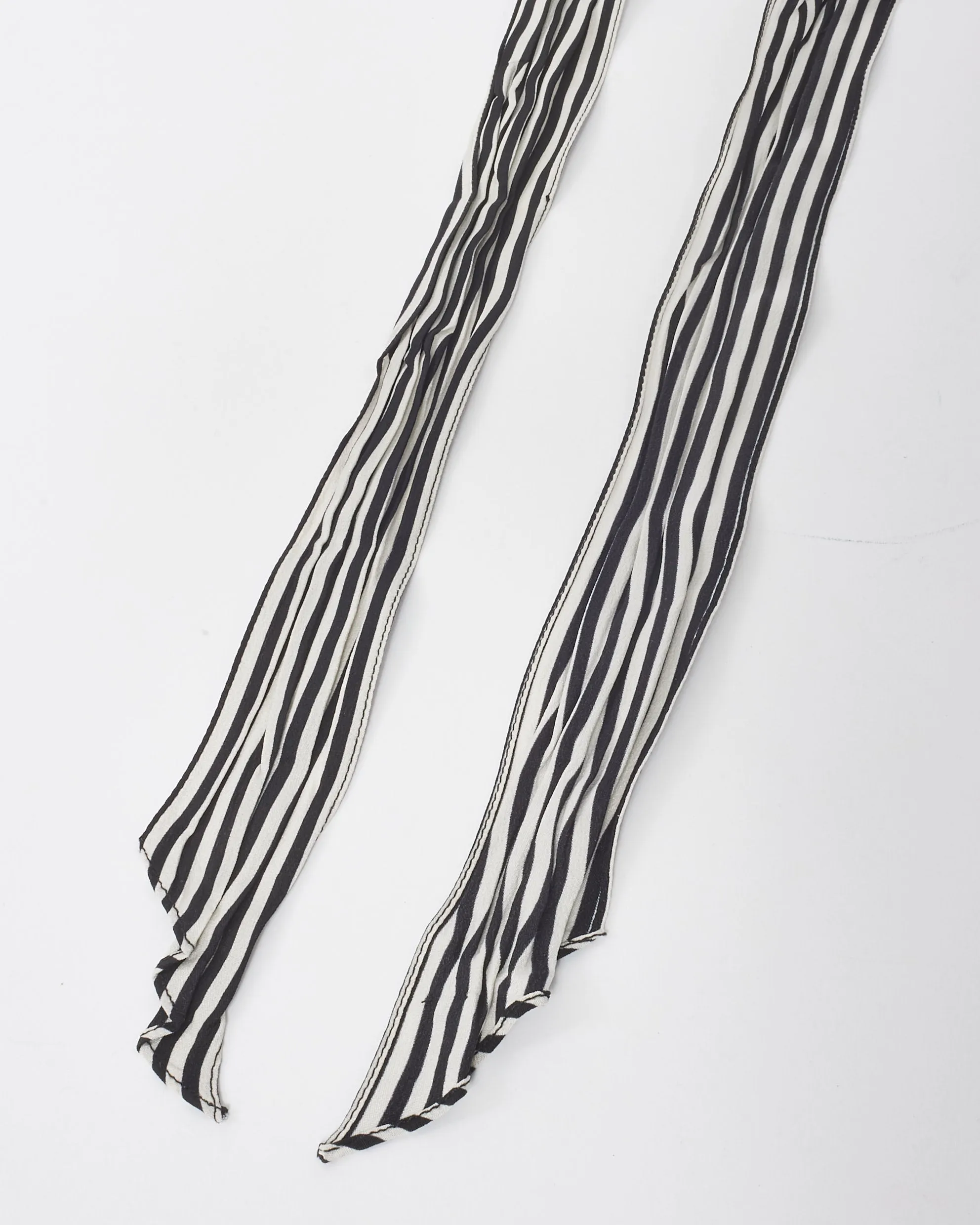 Saint Laurent Black and White Silk Scarf