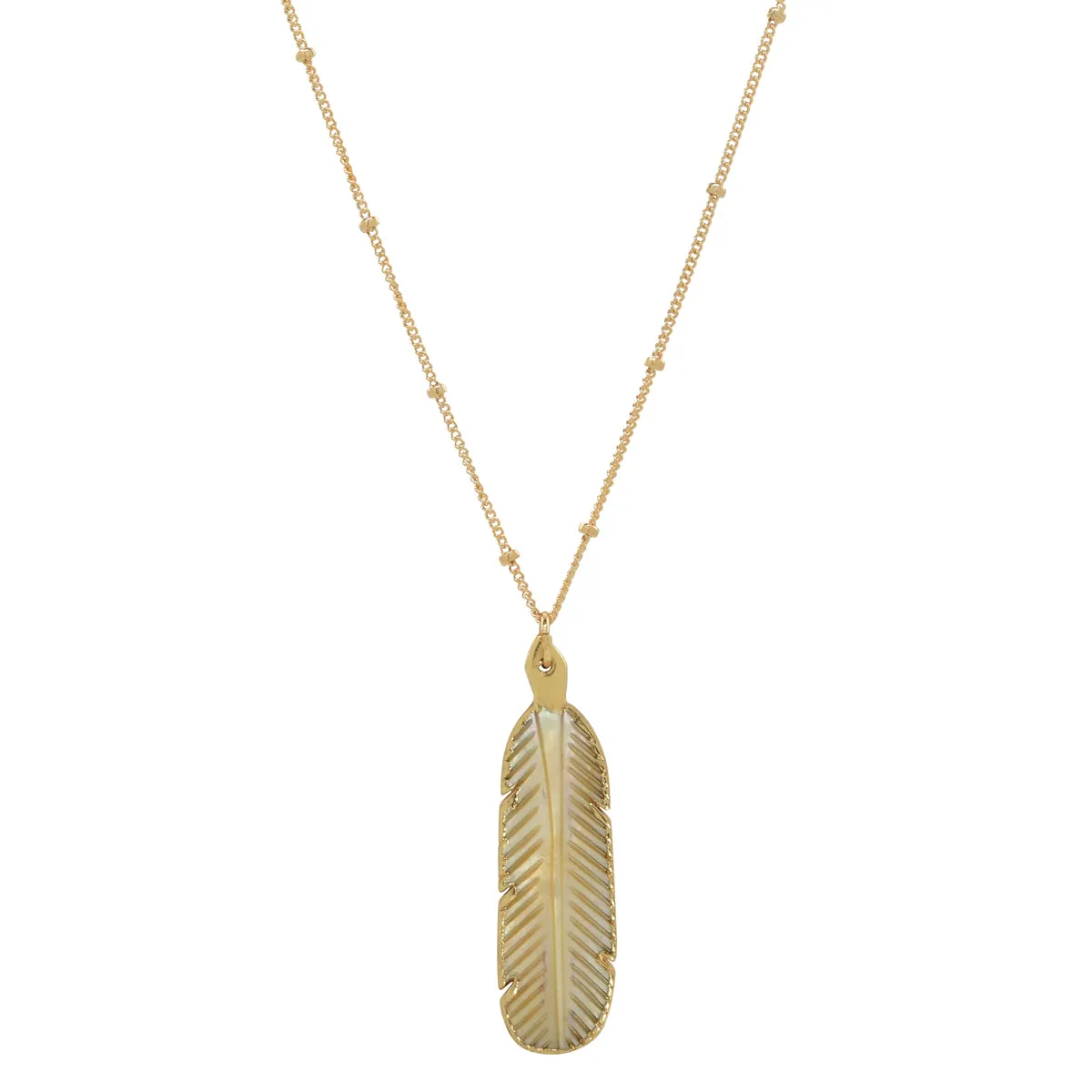 SALE - Feather Stone Necklace (more colors)