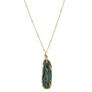 SALE - Feather Stone Necklace (more colors)