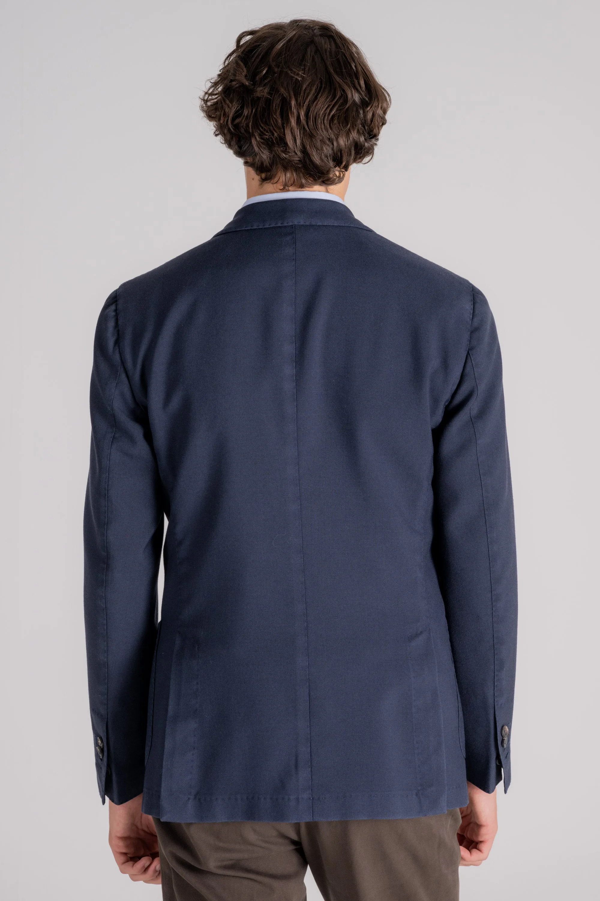 Santaniello Giacca Blu in Lana/Poliestere