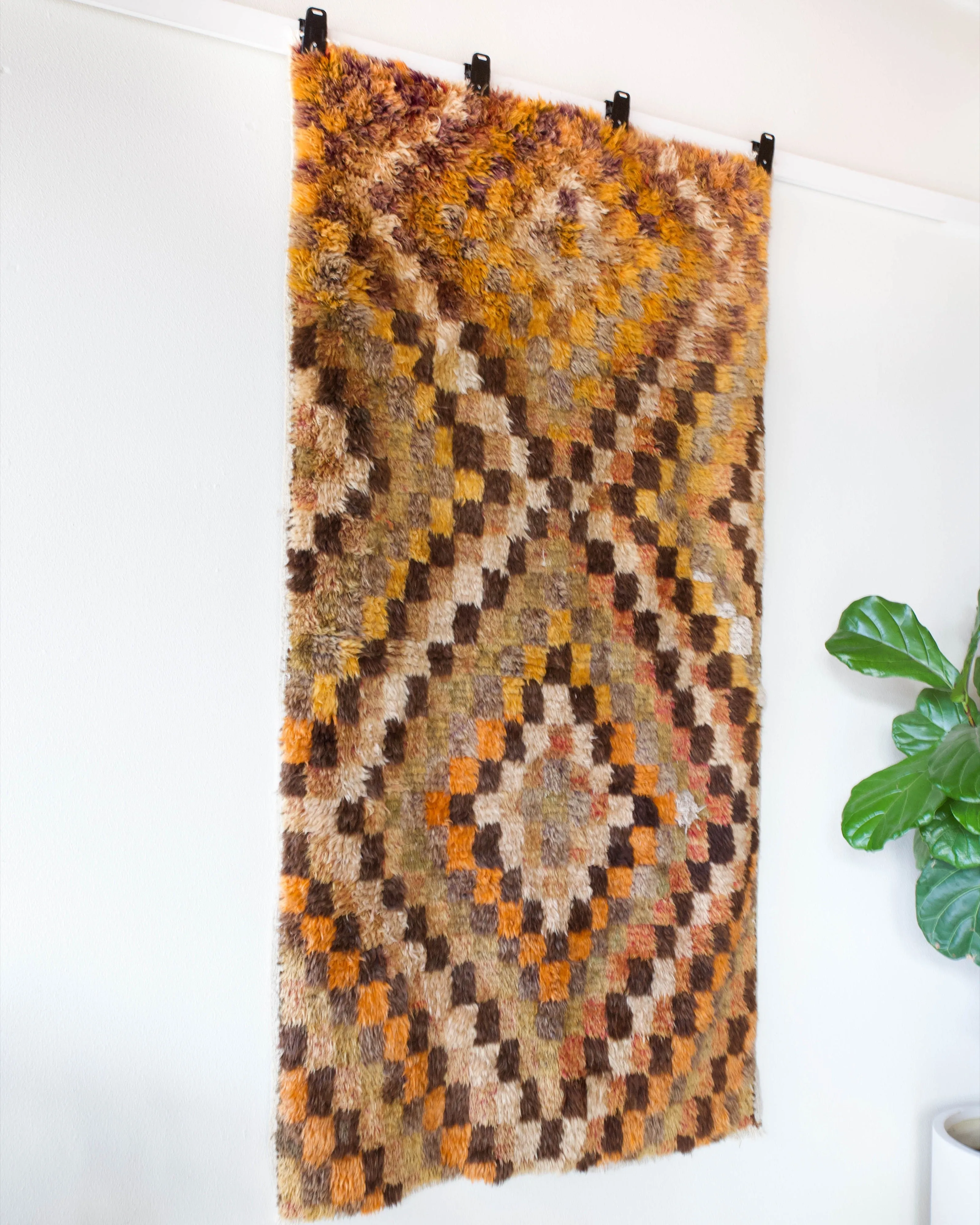 Semi-antique central Anatolian Tulu Rug 4'x7'3"
