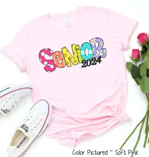 Senior 2024 Retro Doodle Class of 2024 Tee