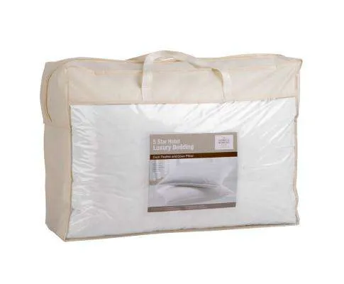 Set of 2 Duck Down Pillow - White