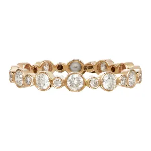 Sethi Couture 18K Yellow Gold Aurelia White Diamond Eternity Band - Size 6.5