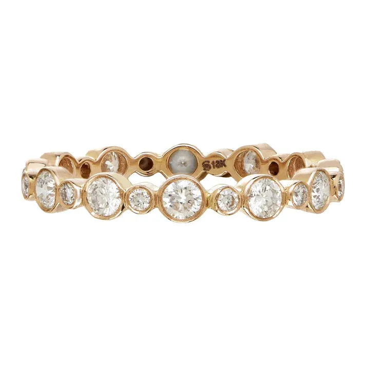 Sethi Couture 18K Yellow Gold Aurelia White Diamond Eternity Band - Size 6.5