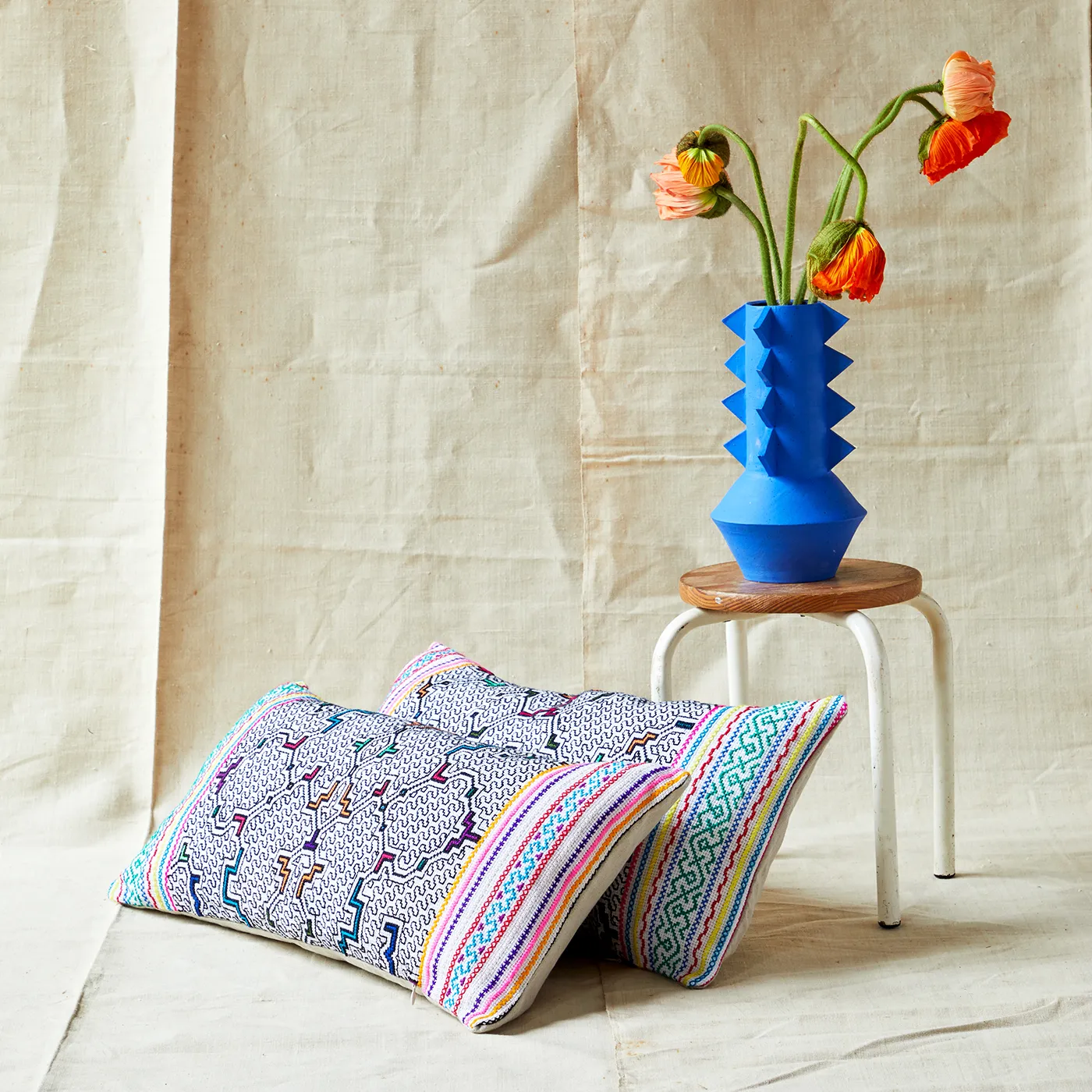Shipibo Pillow Colorful Two
