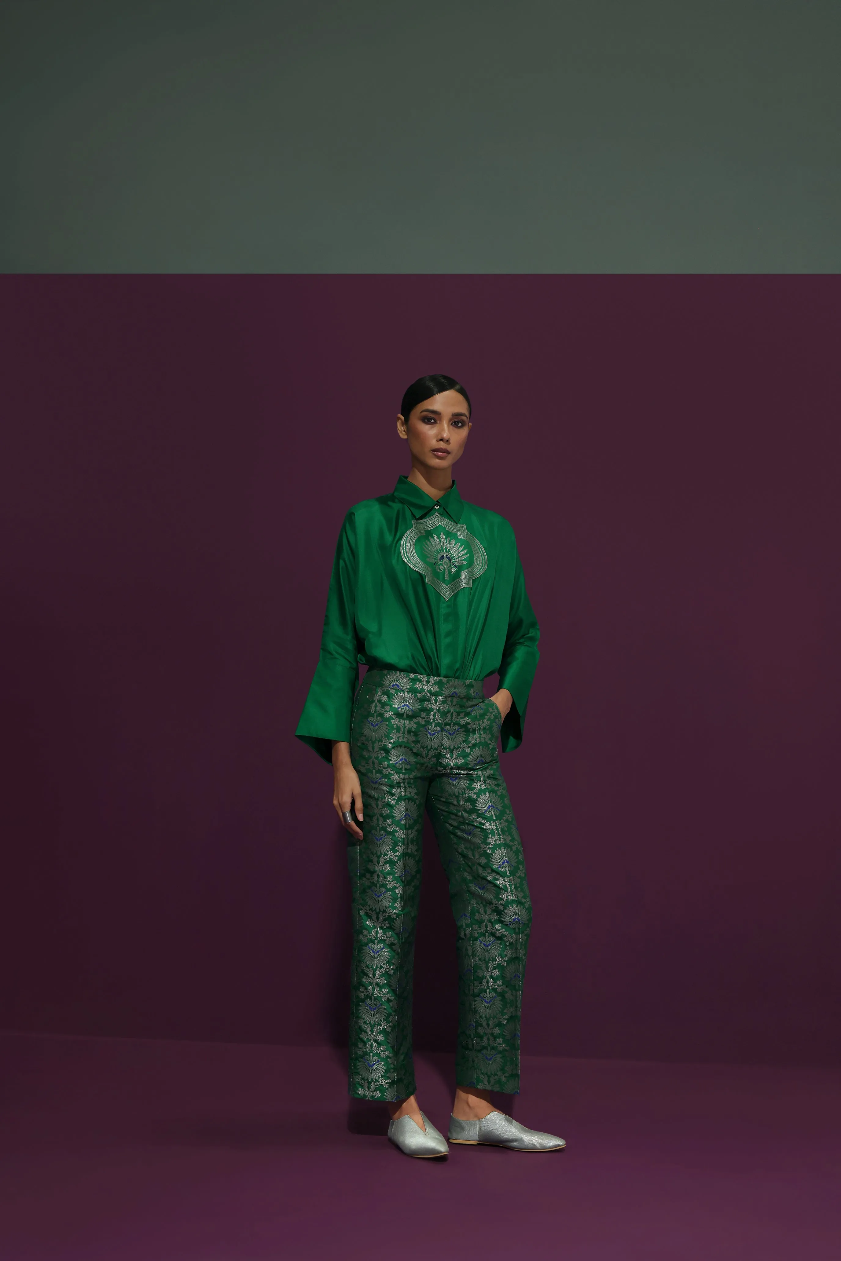 Silk Brocade Culotte