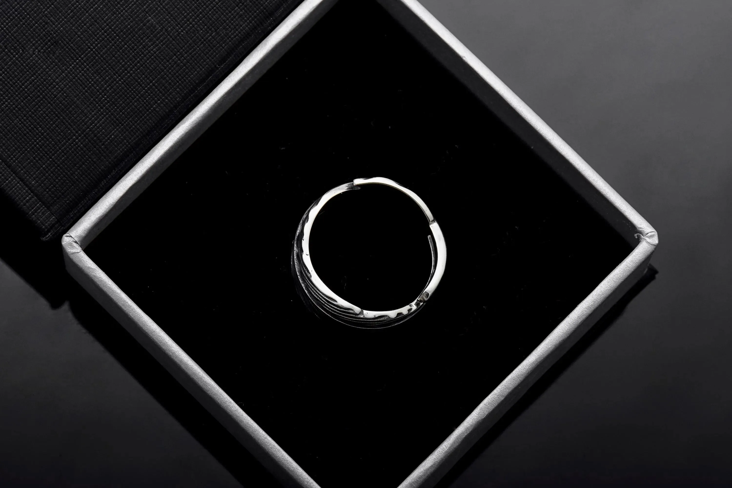 Silver Bird's Feather Ring