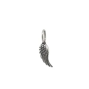 Silver Tiny Feathered Wing Charm