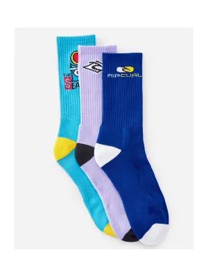 Skarpety męskie codzienne RIP CURL Retro Crew Sock 3-Pk multikolor