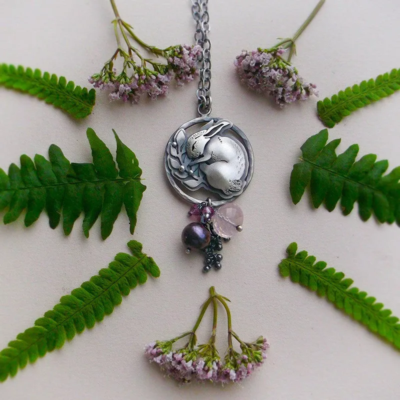 Sleeping Bunny Necklace