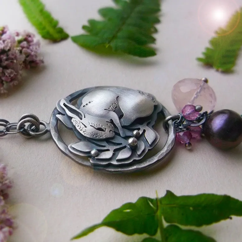 Sleeping Bunny Necklace