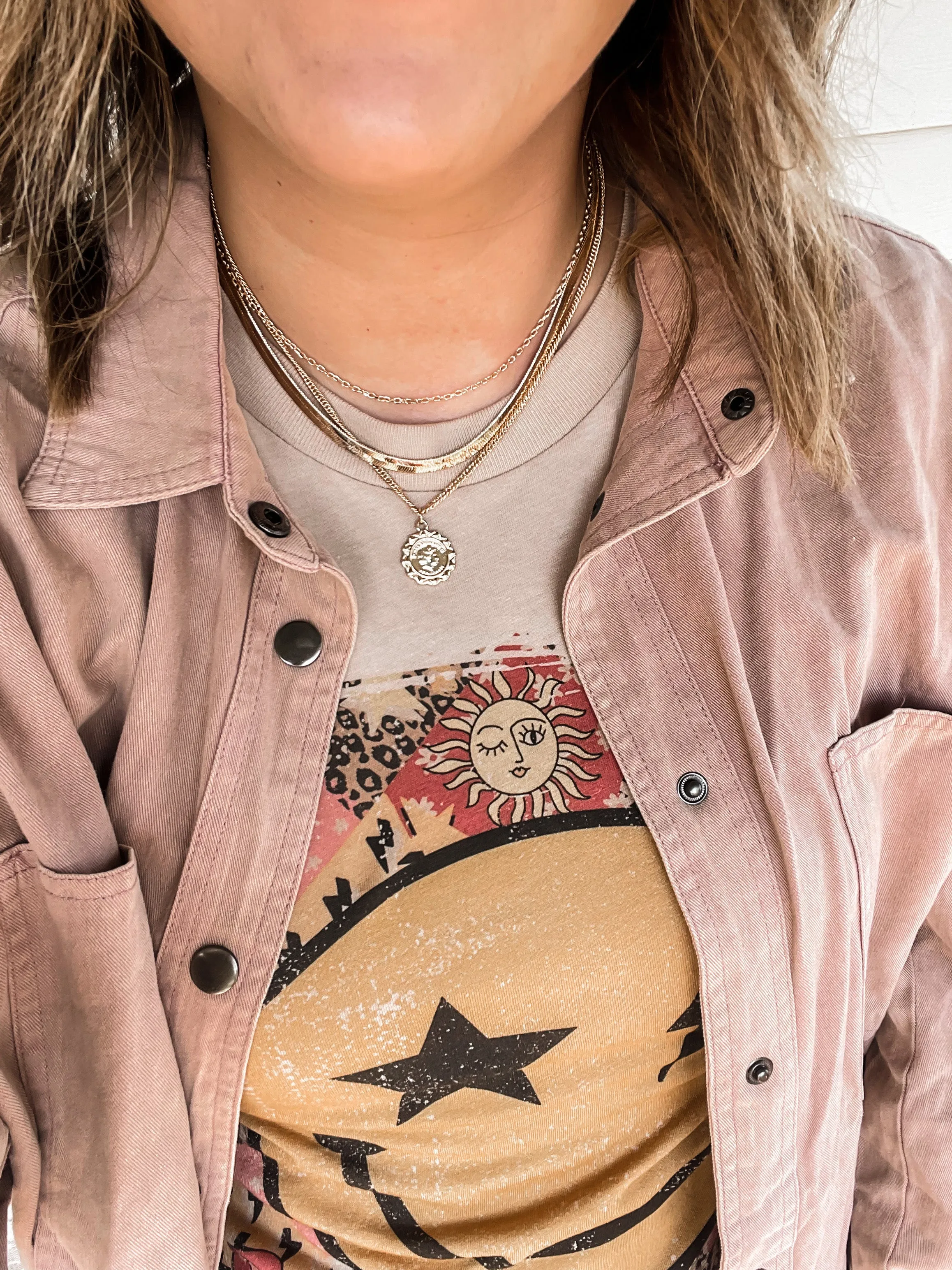 Snake Chain & Coin Necklace