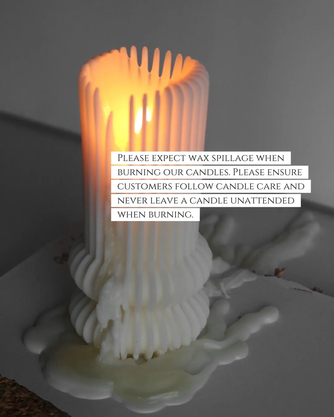 Snowy Cute Christmas Tree Candle Small