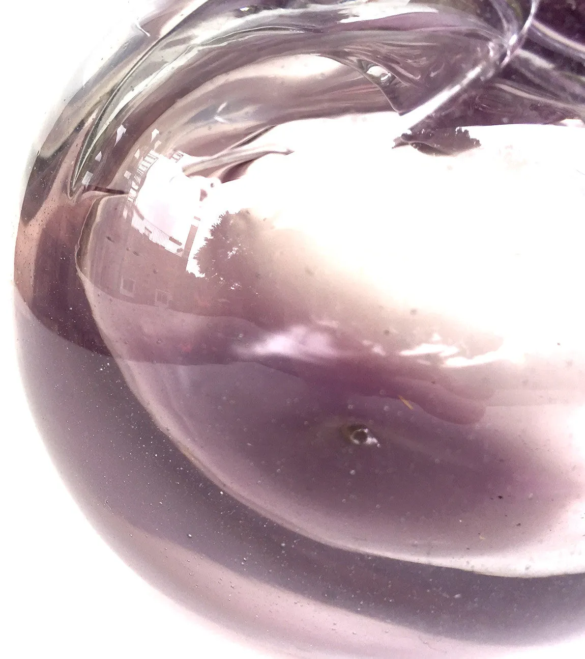 SOLD Contemporary Studio Art Glass Richard Stauffer Amethyst Purple Blown Glass Vase