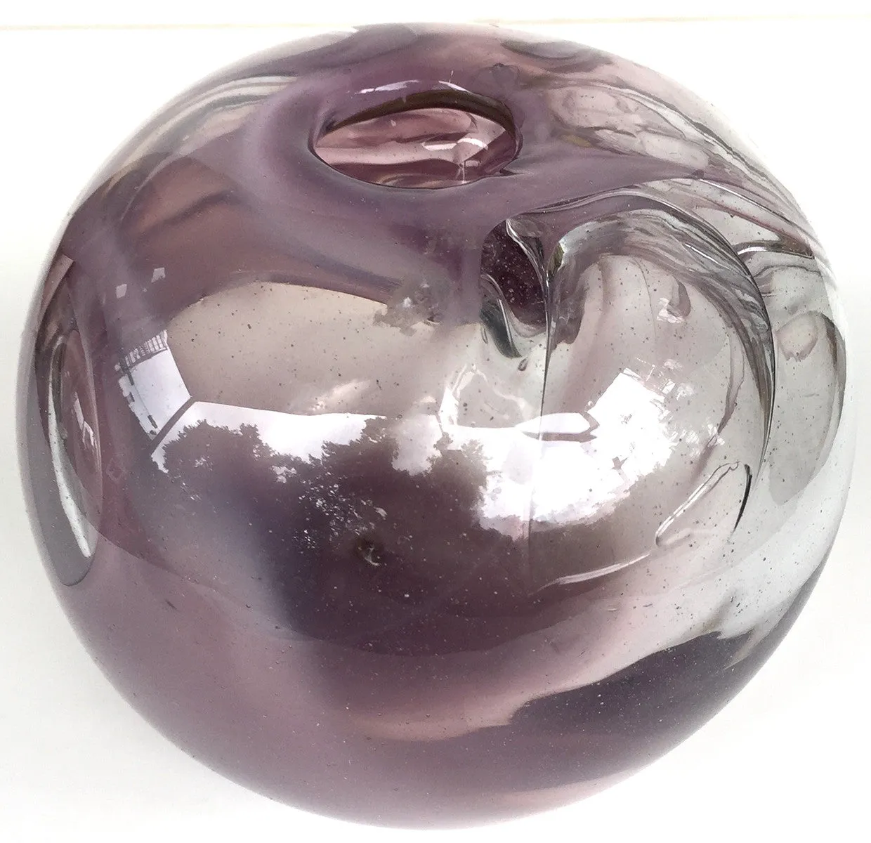 SOLD Contemporary Studio Art Glass Richard Stauffer Amethyst Purple Blown Glass Vase