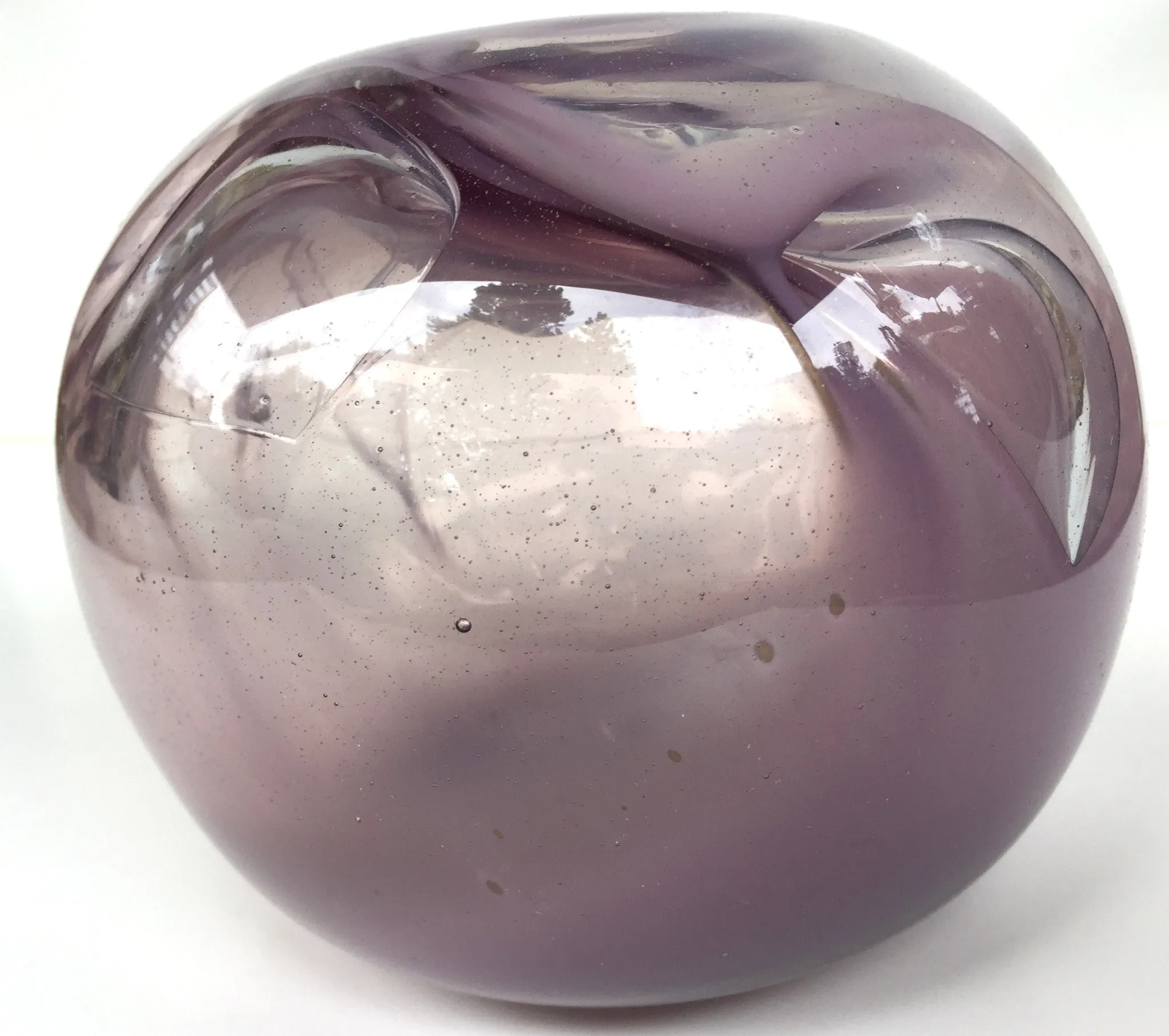 SOLD Contemporary Studio Art Glass Richard Stauffer Amethyst Purple Blown Glass Vase