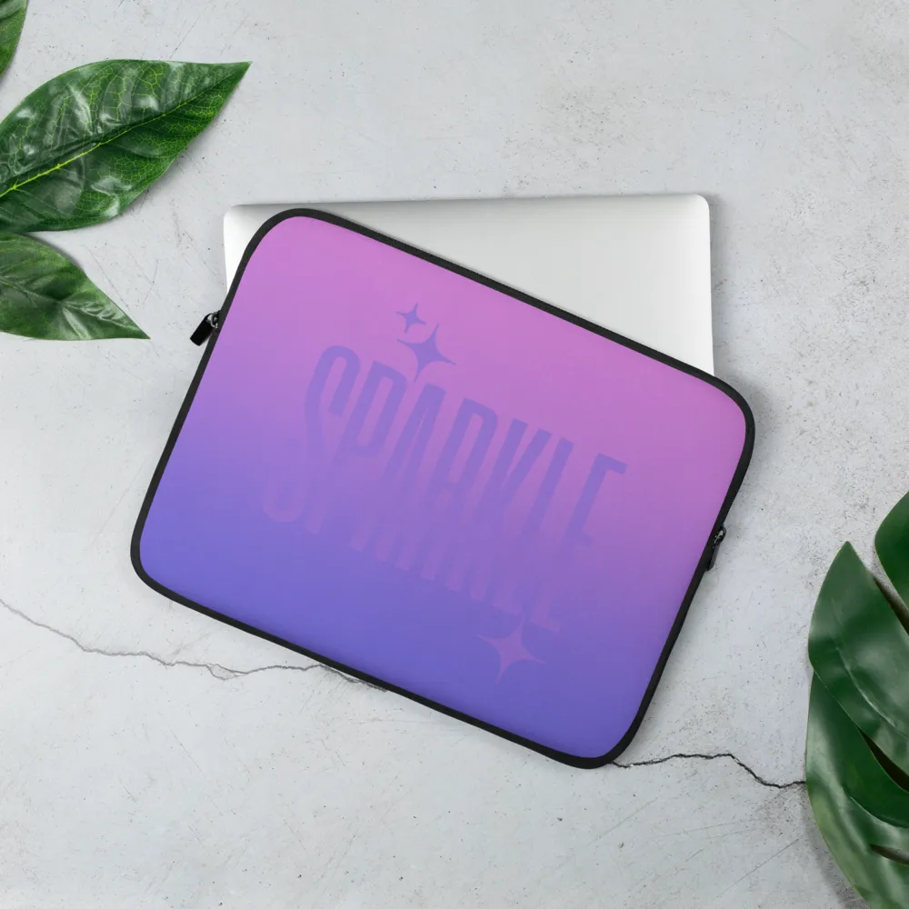 Sparkle Ghost Text Laptop Sleeve