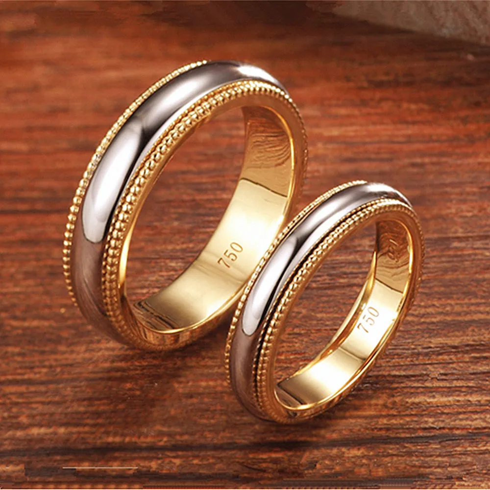 Spinner Rotatable Matching Couple Wedding Bands