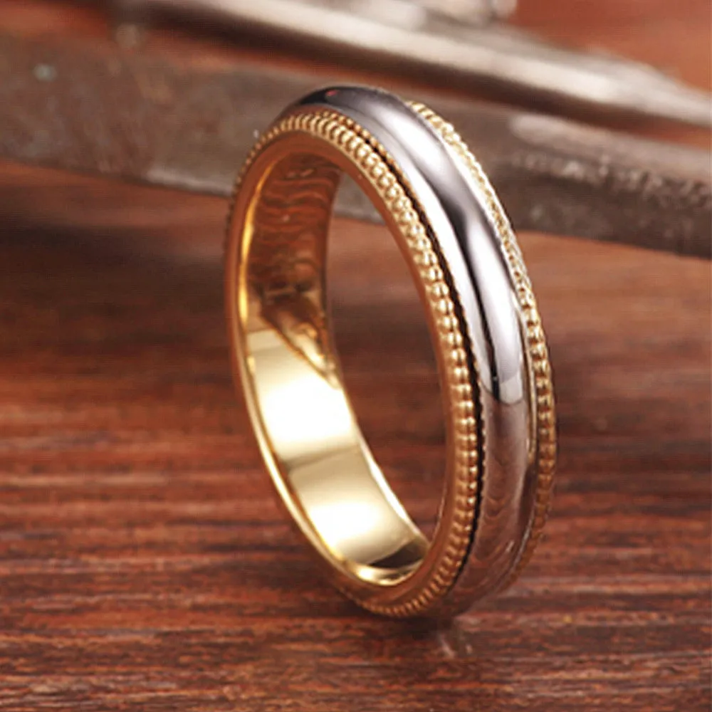 Spinner Rotatable Matching Couple Wedding Bands
