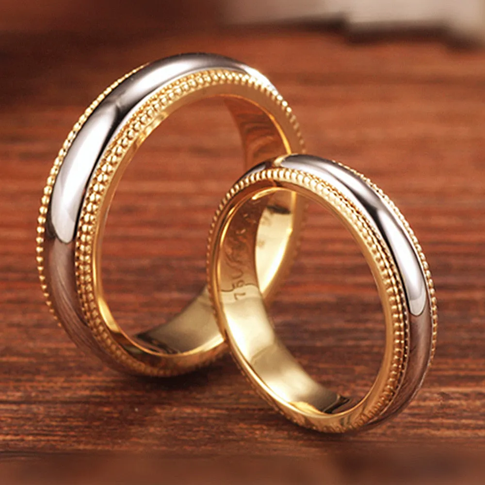 Spinner Rotatable Matching Couple Wedding Bands