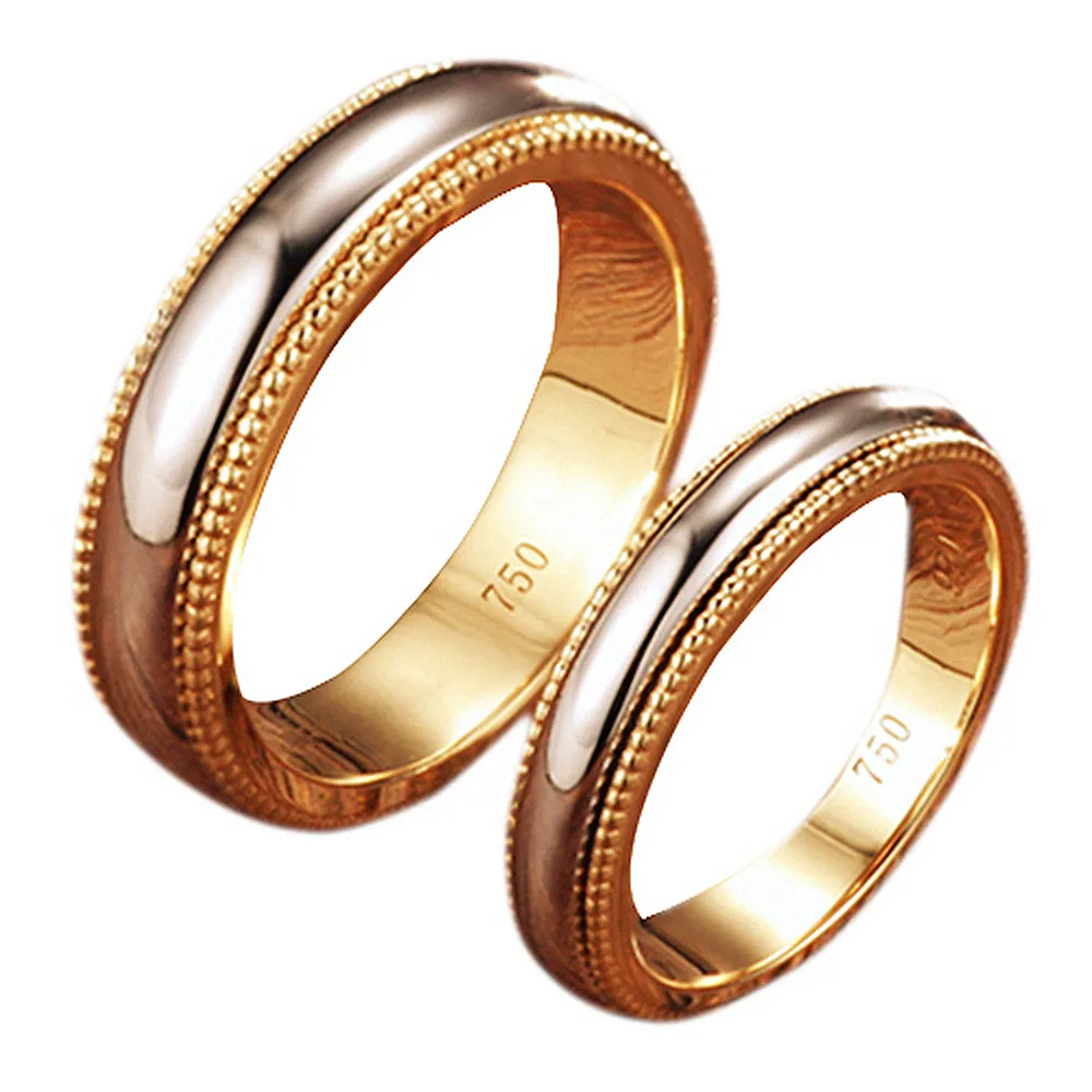 Spinner Rotatable Matching Couple Wedding Bands