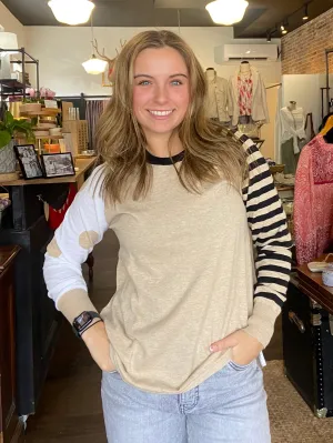 Spots & Stripes Sweater Crema