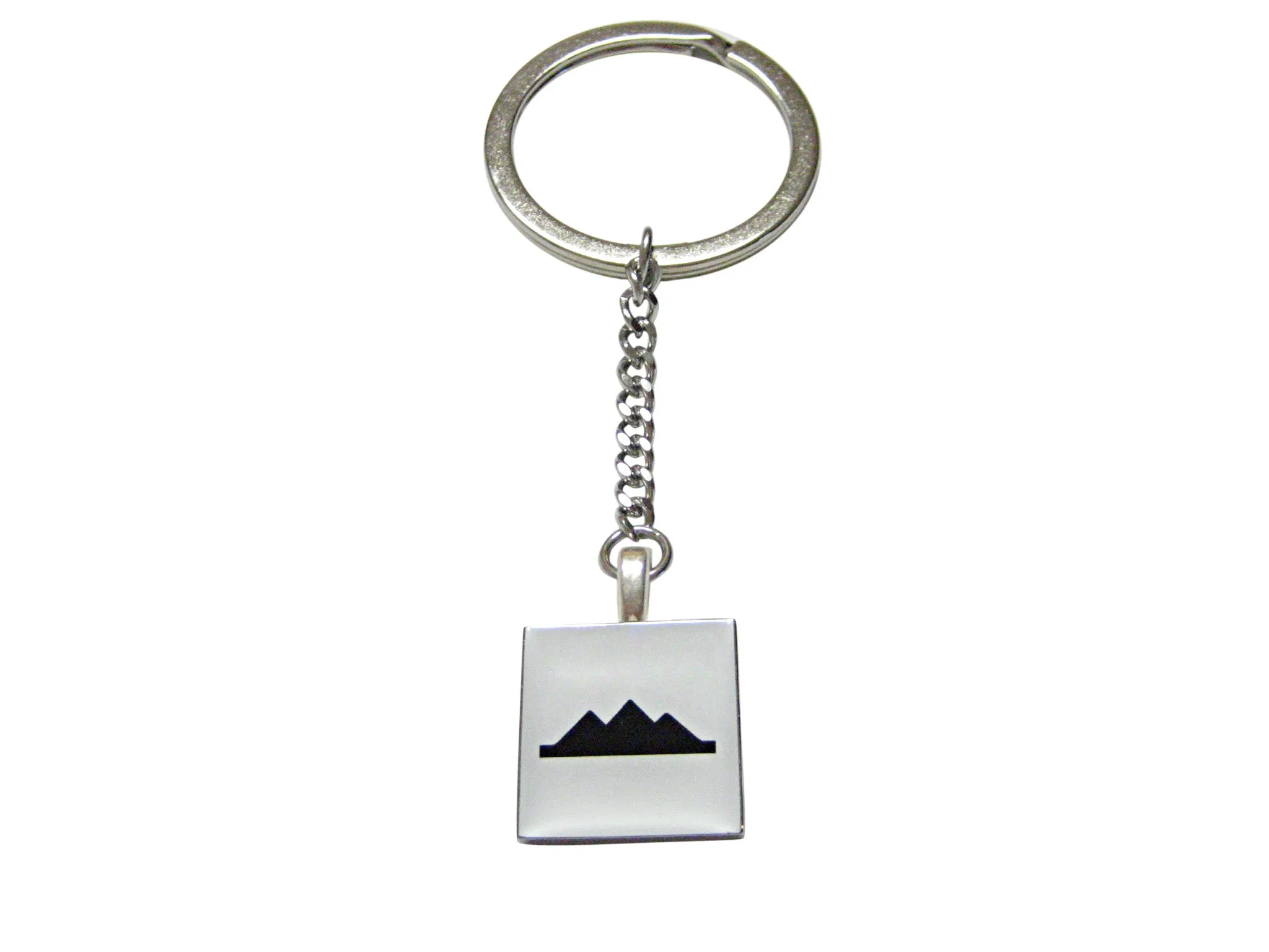 Square Iconic Pyramid Pendant Keychain