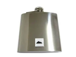 Square Sydney Australia Iconic Opera House 6 Oz. Stainless Steel Flask