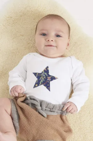 Star Bodysuit in Liberty Christmas Print