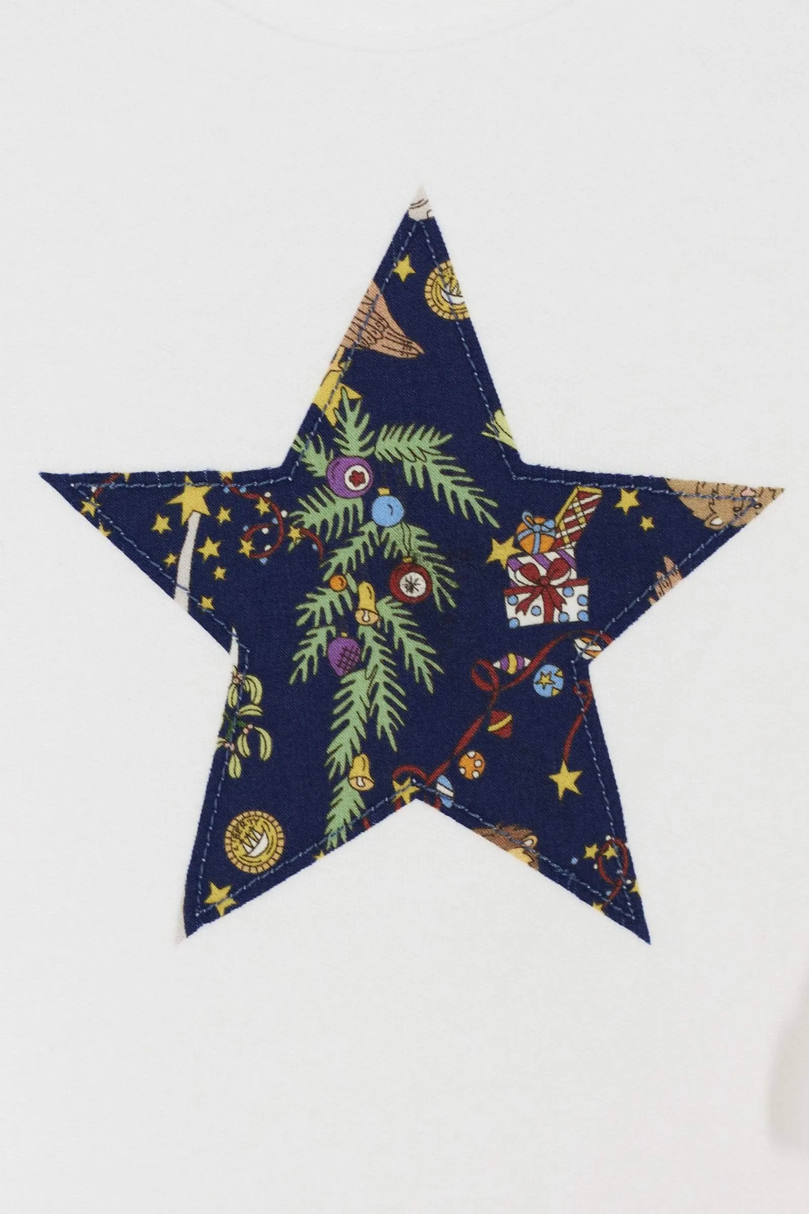 Star Bodysuit in Liberty Christmas Print