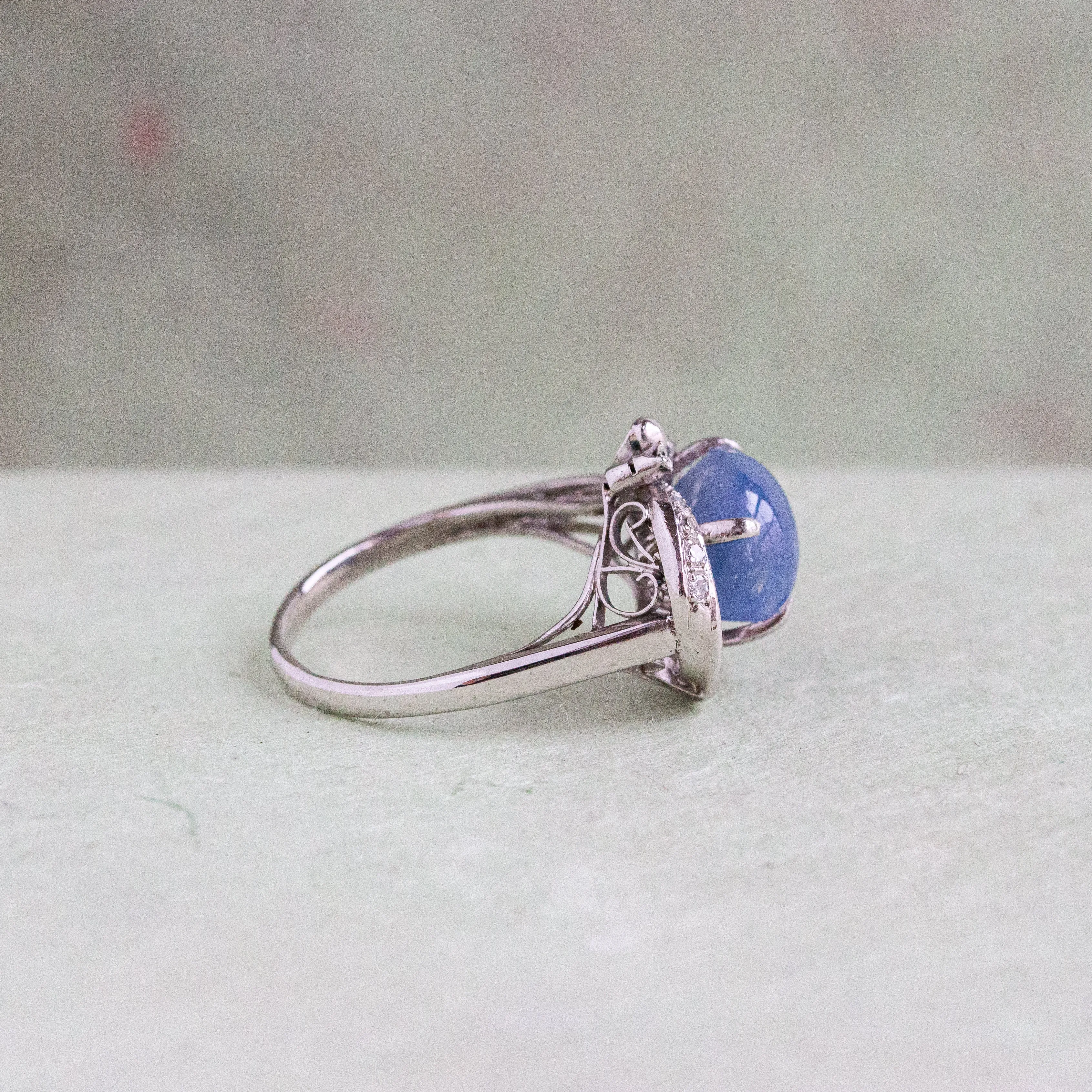 Star Sapphire & Diamond Cocktail Ring, 18k