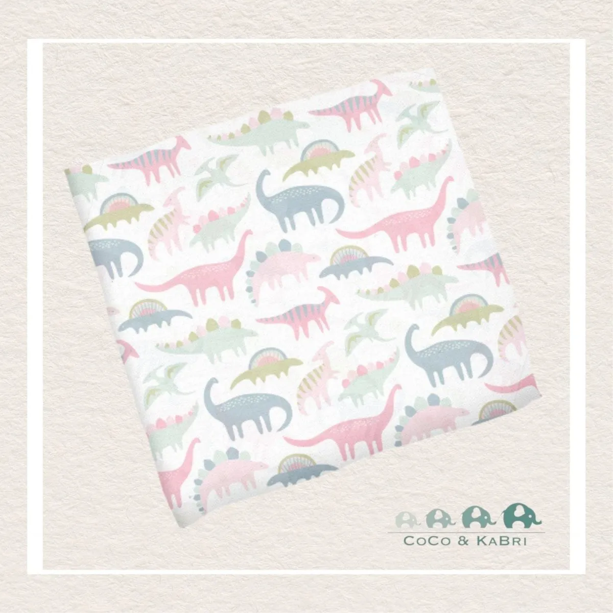 *Stephen Joseph Muslin Swaddle Blanket - Pink Dino