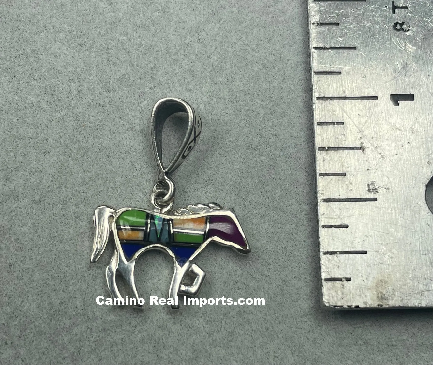 Sterling Silver Colorful Horse STSP0067