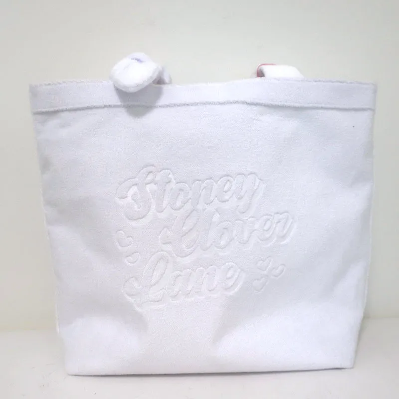 Stoney Clover Lane x Target Terry Cloth Beach Tote Bag White NEW