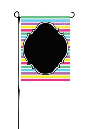 Stripes with black frame Garden Flag